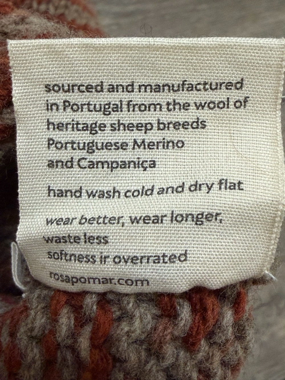 Rosa Pomar 100% Portuguese Wool Natural Horn Buttons Cardigan Casaco 02 Sz M - Picture 11 of 12